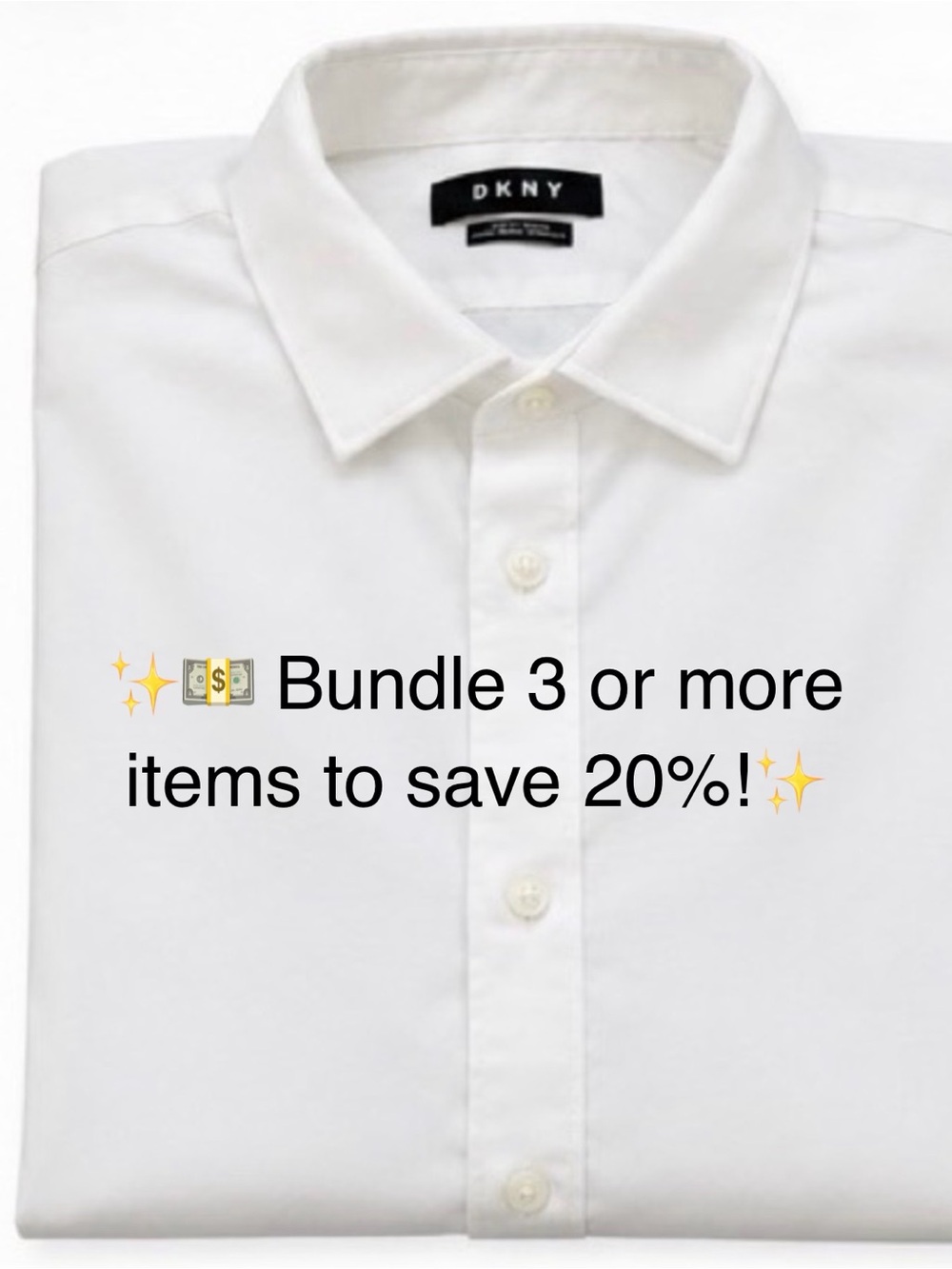 DKNY Men’s White Button-Up Dress Shirt